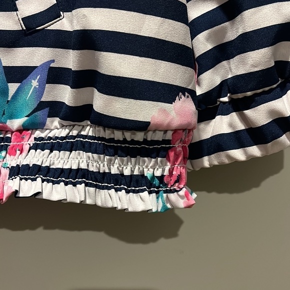 ALIA PLUS STRIPES FLORAL LIGHT JACKET WOMEN SIZE 2X - Picture 3 of 10